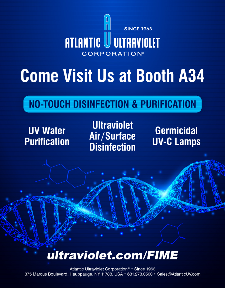 Visit Atlantic Ultraviolet at the FIME Show on July 26-28 at Booth A34