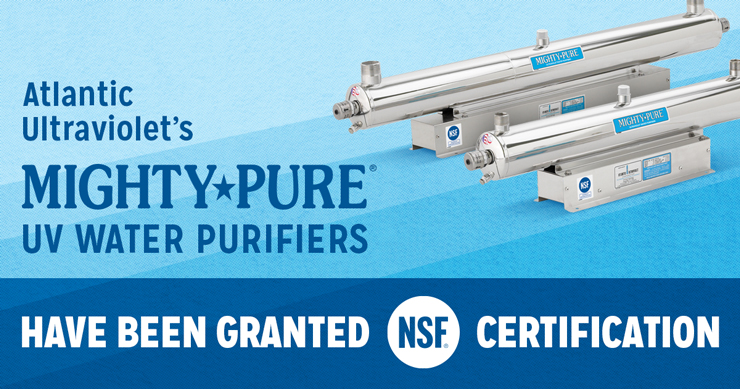 Atlantic Ultraviolet’s MIGHTY PURE NSF Ultraviolet Water Purifiers: Models MP36C and MP49C