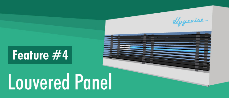 Hygeaire Ultraviolet Indirect Air Disinfection Louvered Panel Directs UV Rays to Upper Room Air