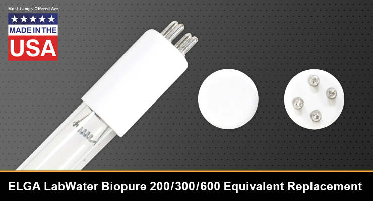 ELGA LabWater Biopure 200 300 600 Equivalent Replacement UV-C Lamp