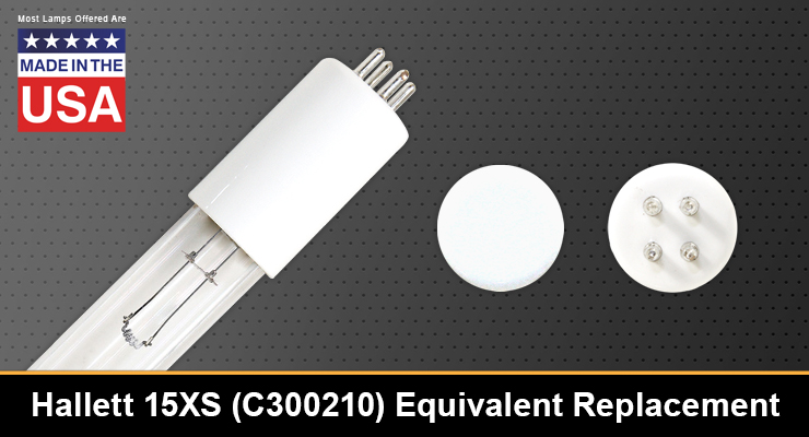 Hallett 15XS C300210 Equivalent Replacement UV-C Lamp