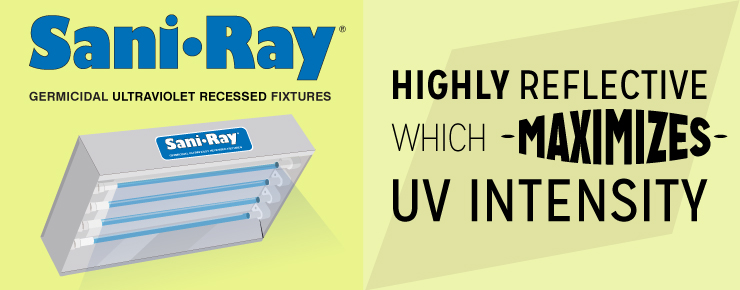 SaniRay is Highly Reflective which Maximized UV Intensity