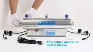 Affix Teflon Washer to Quartz Sleeve