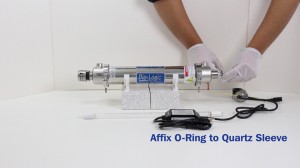 Bio-Logic UV Water Purifier Affix O ring to Quartz Sleeve