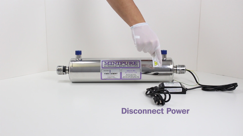 Disconnect Power of MINIPURE Ultraviolet Water Purifier