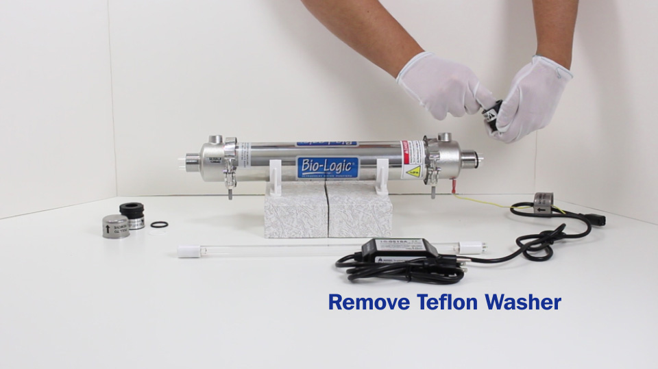 Remove Teflon Washer from Quartz Sleeve