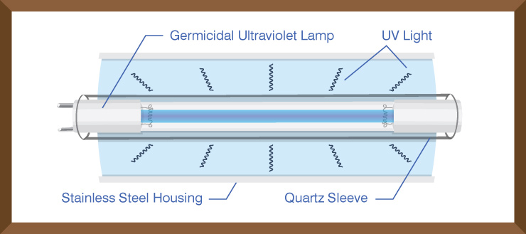 A cutaway view of ultraviolet purifiers