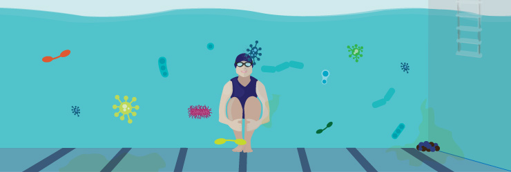 Pool Water can potentially expose swimmers to billions of infectious microorganisms