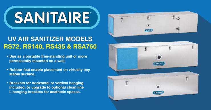 UV Air Sanitizer Models RS72, RS140, RS435 & RSA760