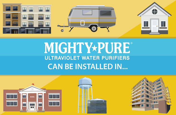 Mighty Pure UV Water Purifiers can be Installed in...