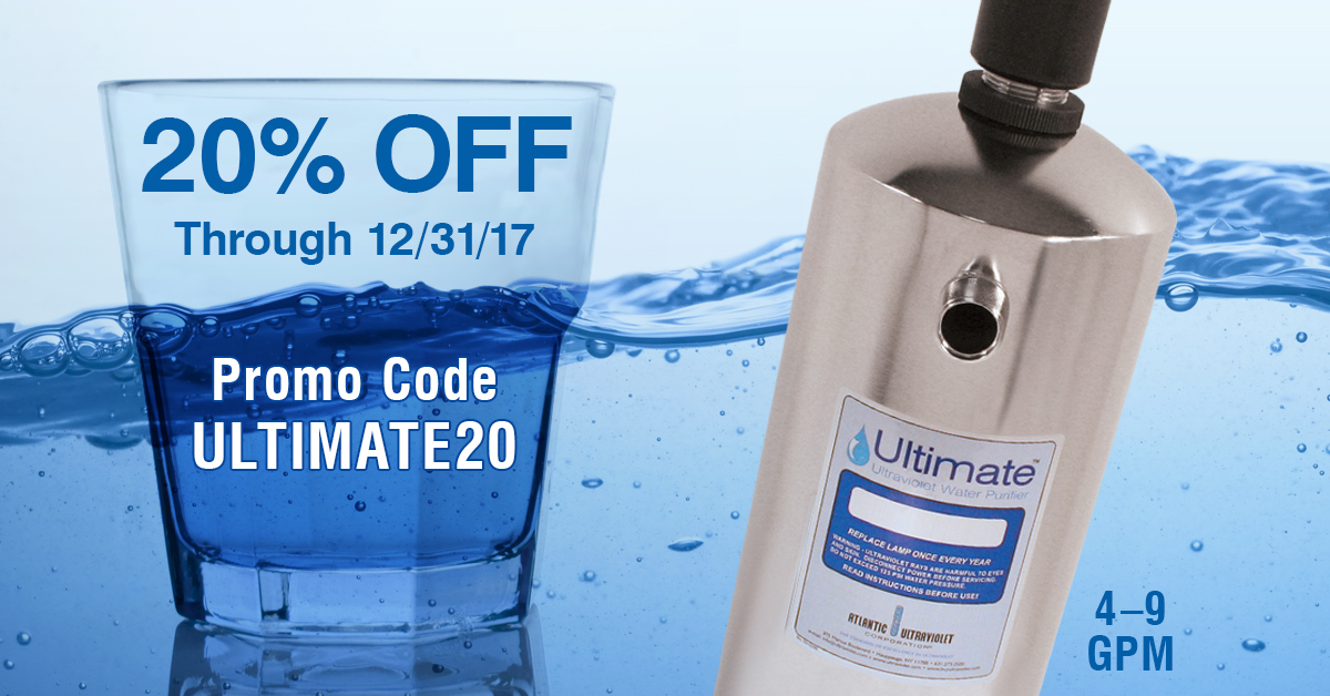 Ultimate UV Water Purifier Now 20% OFF through December 31, 2017