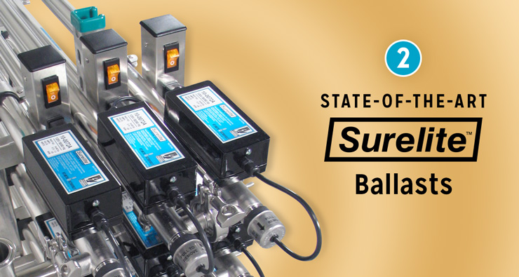 Infinity UV Liquid Disinfection Feature 2: Electronic Ballasts