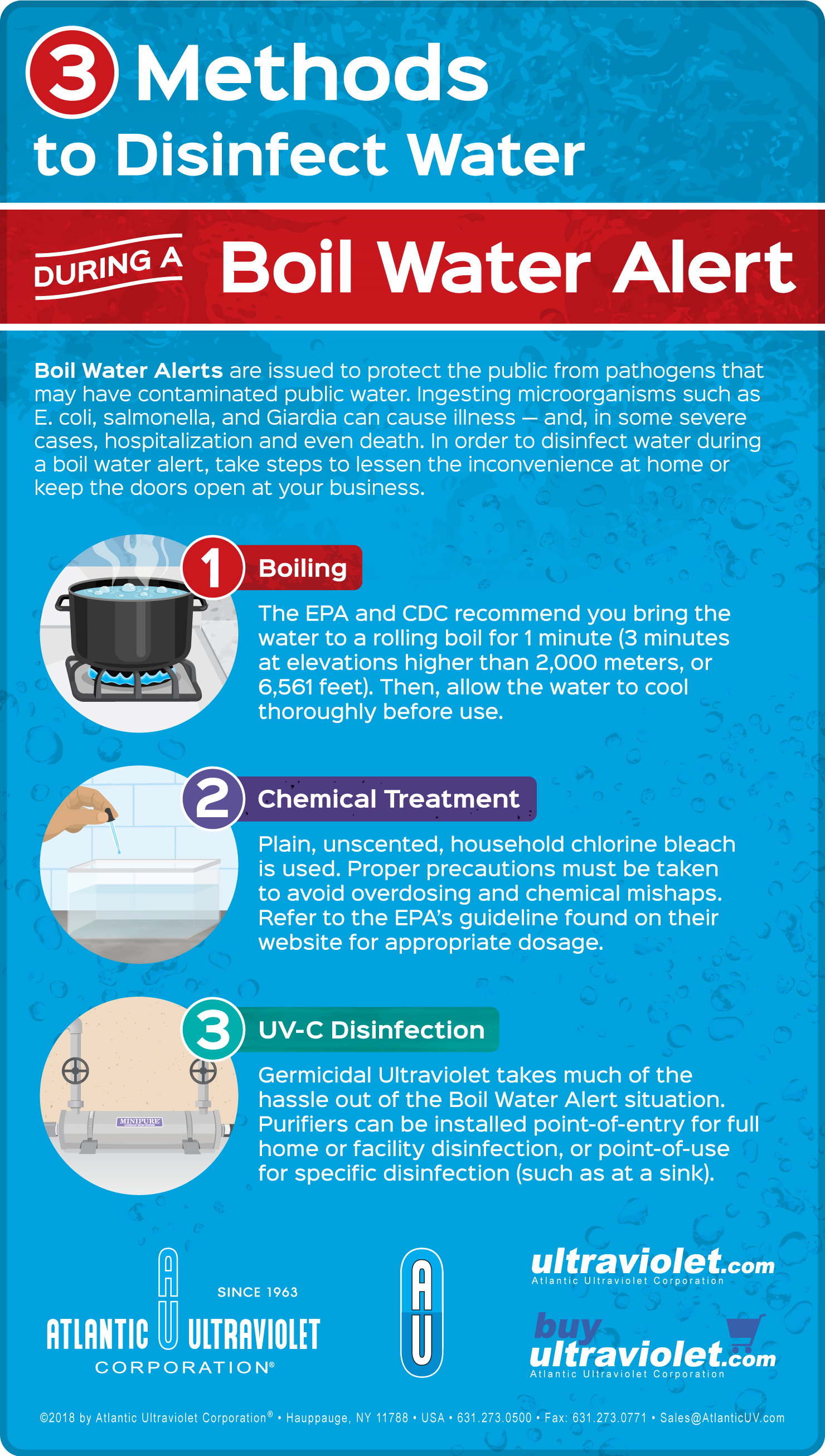 3 Methods to Disinfect Water During a Boil Water Alert - Infographic