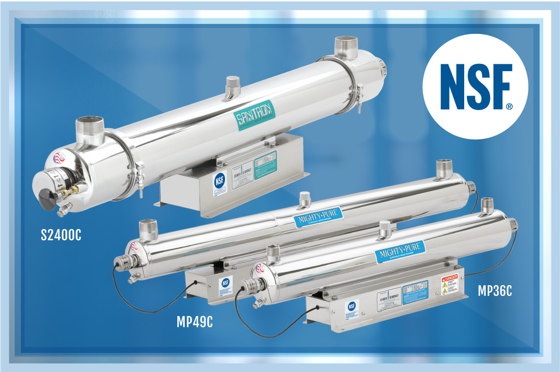 SANITRON and MIGHTYPURE NSF Certified Ultraviolet Water Purification Systems 