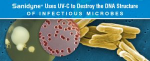 UV Portable Area Sanitizers destroy the DNA structure of infectious microbes