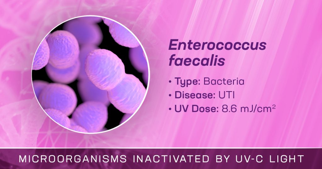 Enterococcus faecalis is inactivated by Germicidal UV-C Light