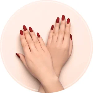 Hands with painted nails