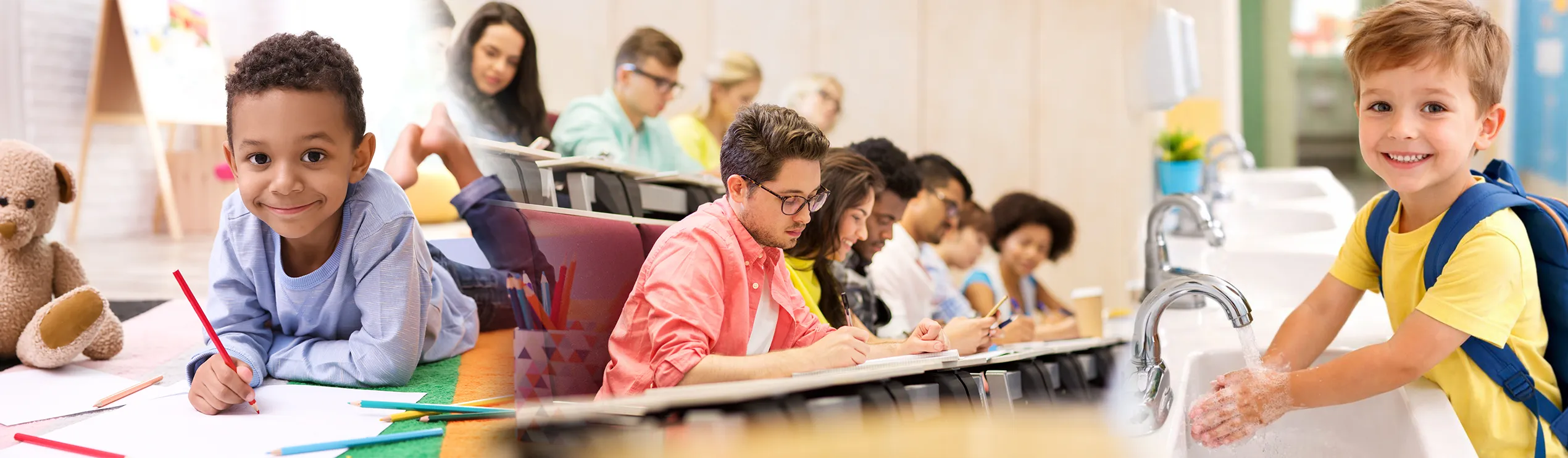 School children and college students